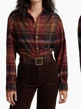 Ralph Lauren Brushed Cotton Plaid Flannel Shirt